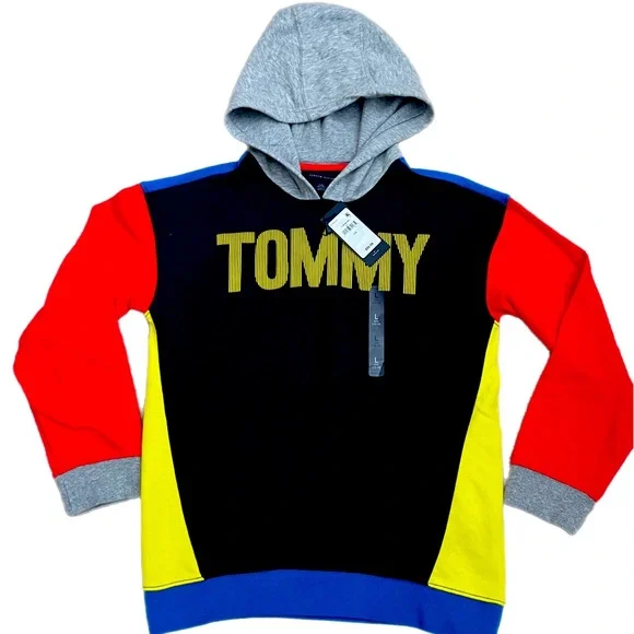 Tommy Hilfiger color-block hoodie for boys size L - Picture 1 of 9